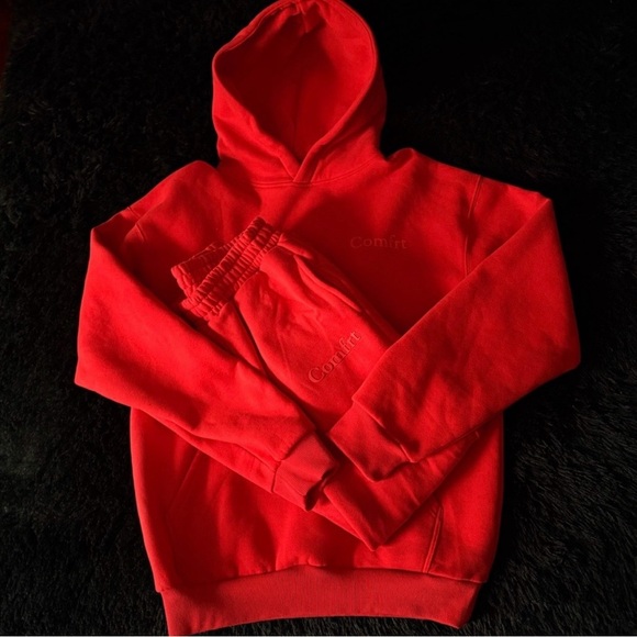 Comfit Vibrant Red Women's Hoodie and sweatpants set - Picture 2 of 2